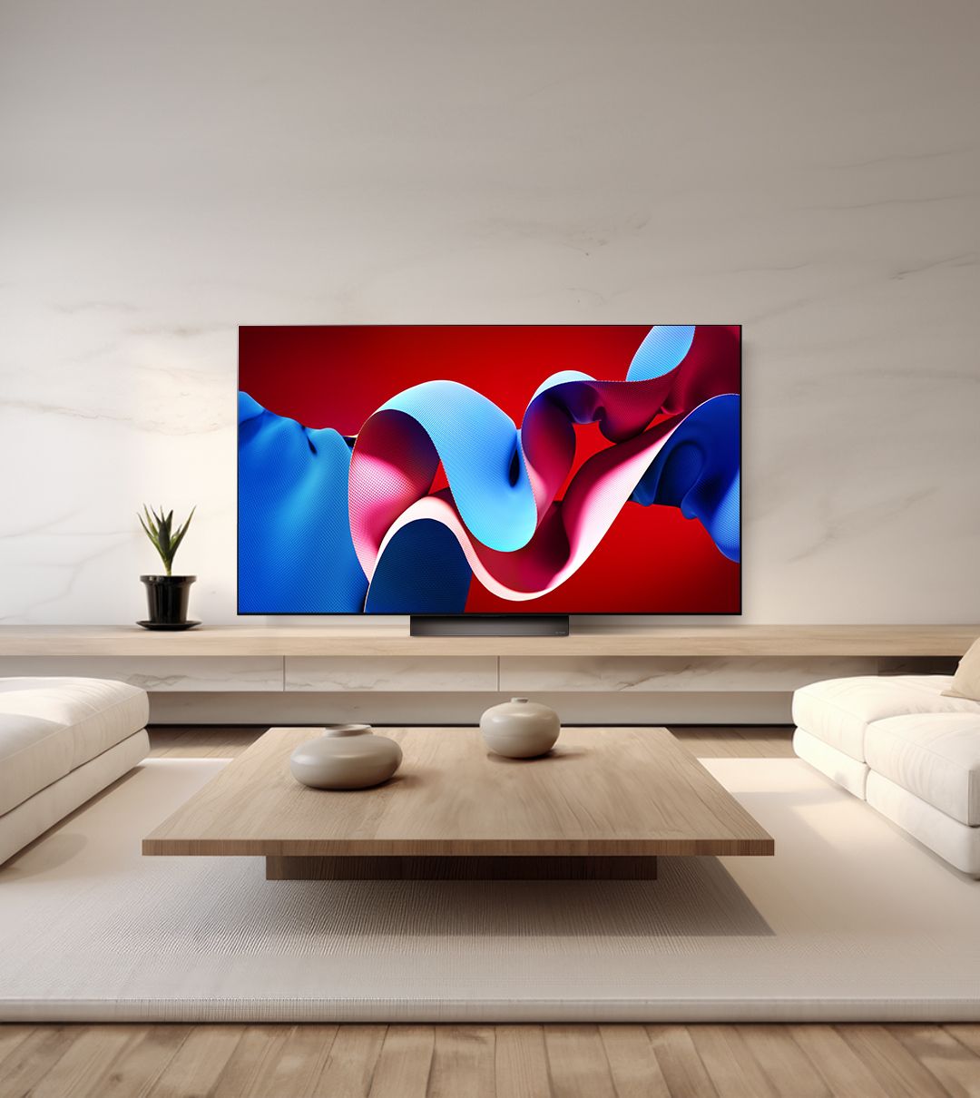 סלון עם טלוויזיה LG OLED