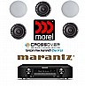 סט רמקולים שקועי קיר מוראל IC6X ורסיבר דנון AVR-X550