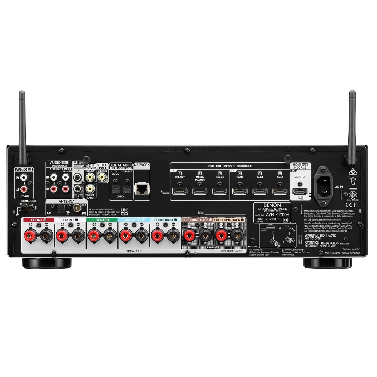 Crossover חנות סטריאו וקולנוע ביתי X1700H DENON רסיברים מגברי